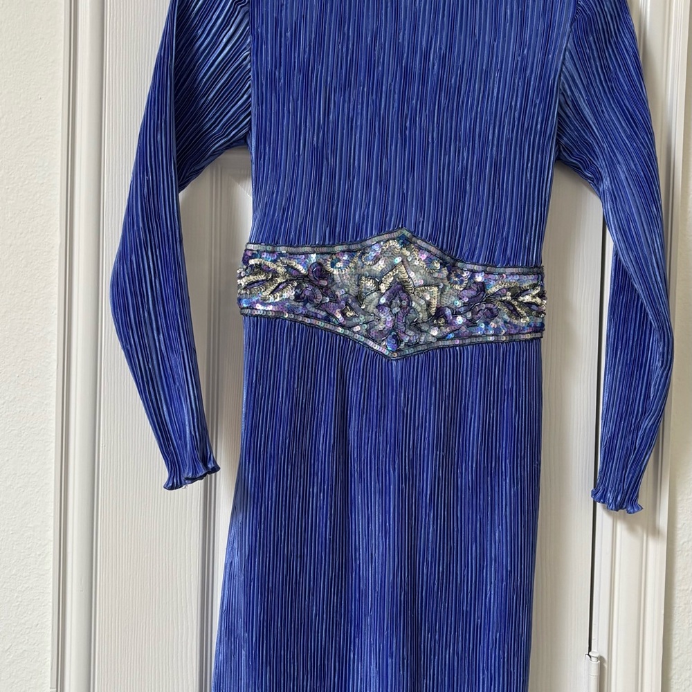 Saks Fifth Avenue Royal Blue Long Sleeve Dress